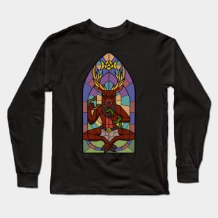 Horned God Stained Glass Long Sleeve T-Shirt